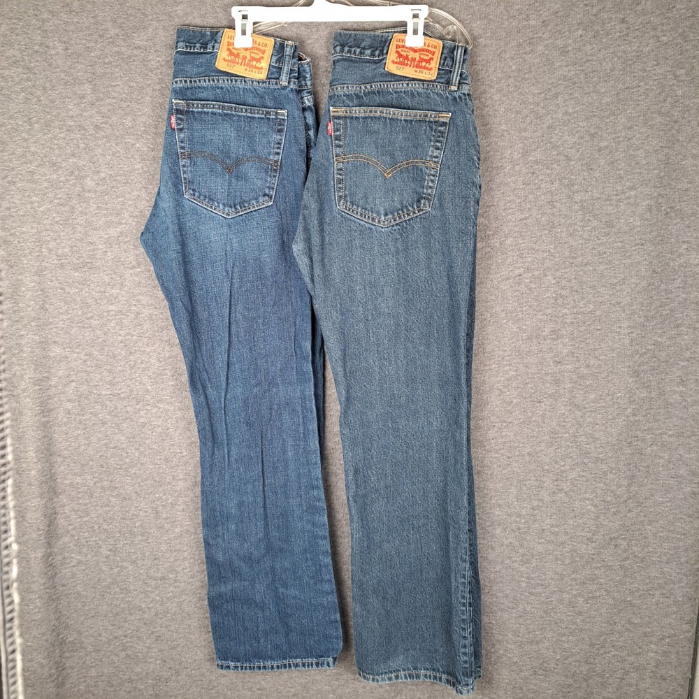 Levi's 527 Slim Bootcut Jeans Men 36x34 Blue Medium Wash Lot of 2 05527-4257